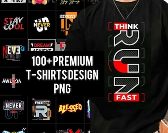 100+ Streetwear T-Shirt Design Bundle PNG – Urban Graphic Tee Designs | Motivational Pop Culture Art | Digital Download for POD Printify Printful