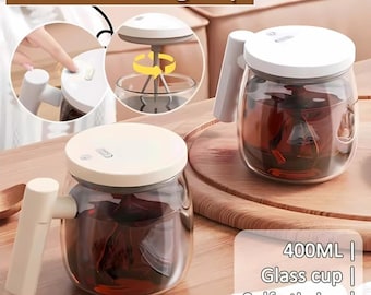 Self Stirring Coffee Mug – 400ML Automatic Mixing Cup | Electric Stirring Mug for Coffee Tea Hot Chocolate | Unique Kitchen Gadget Gift