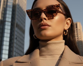 Cat Eye Sunglasses for Women – UV400 Vintage Retro Shades | Oversized Designer-Style Eyewear | Luxury Fashion Sunglasses Gift for Her