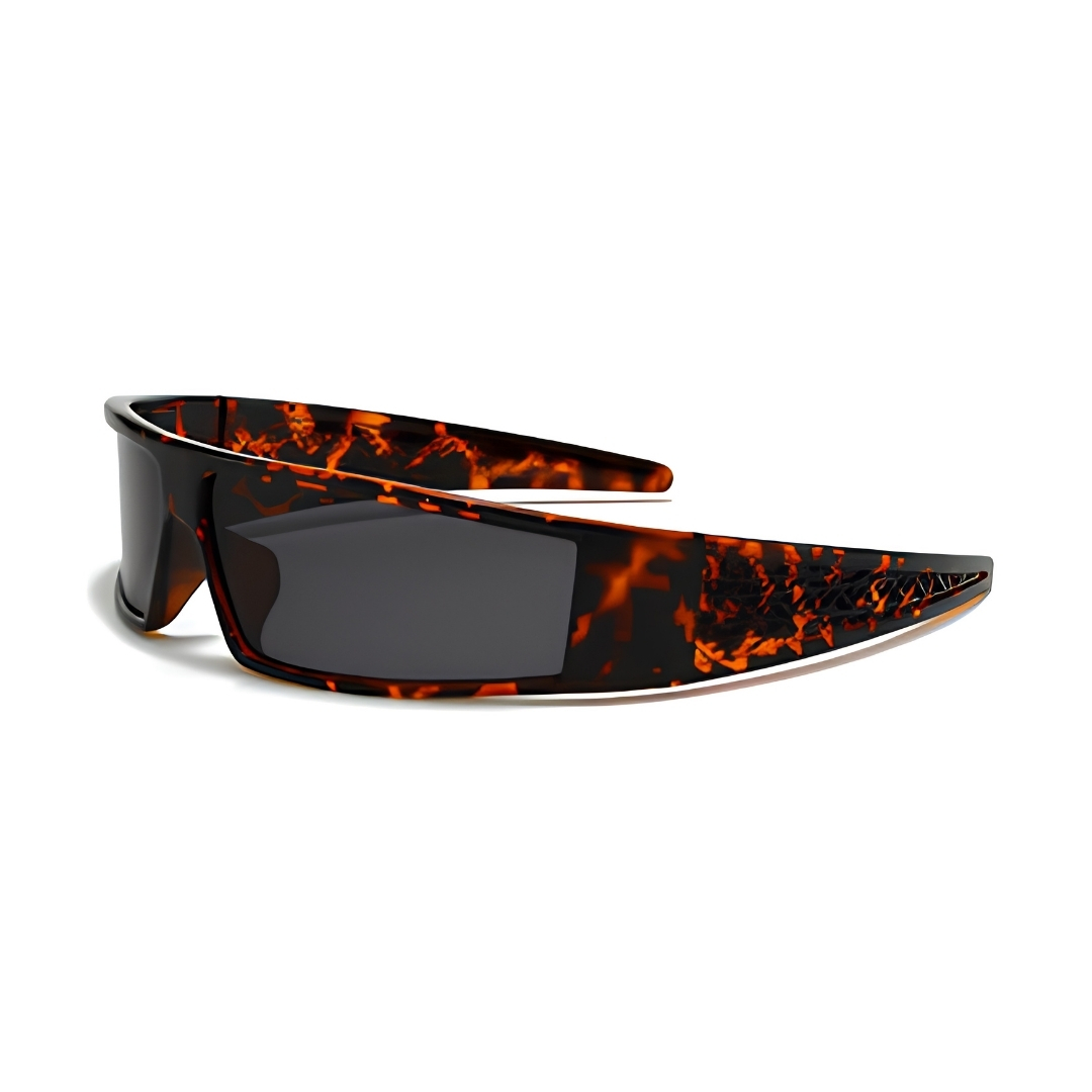 Black One-Piece Rectangle Sunglasses for Men & Women, Y2K Vintage Fashion