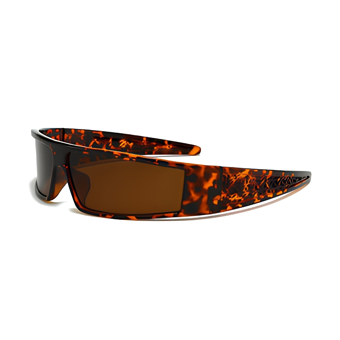 Black One-Piece Rectangle Sunglasses for Men & Women, Y2K Vintage Fashion