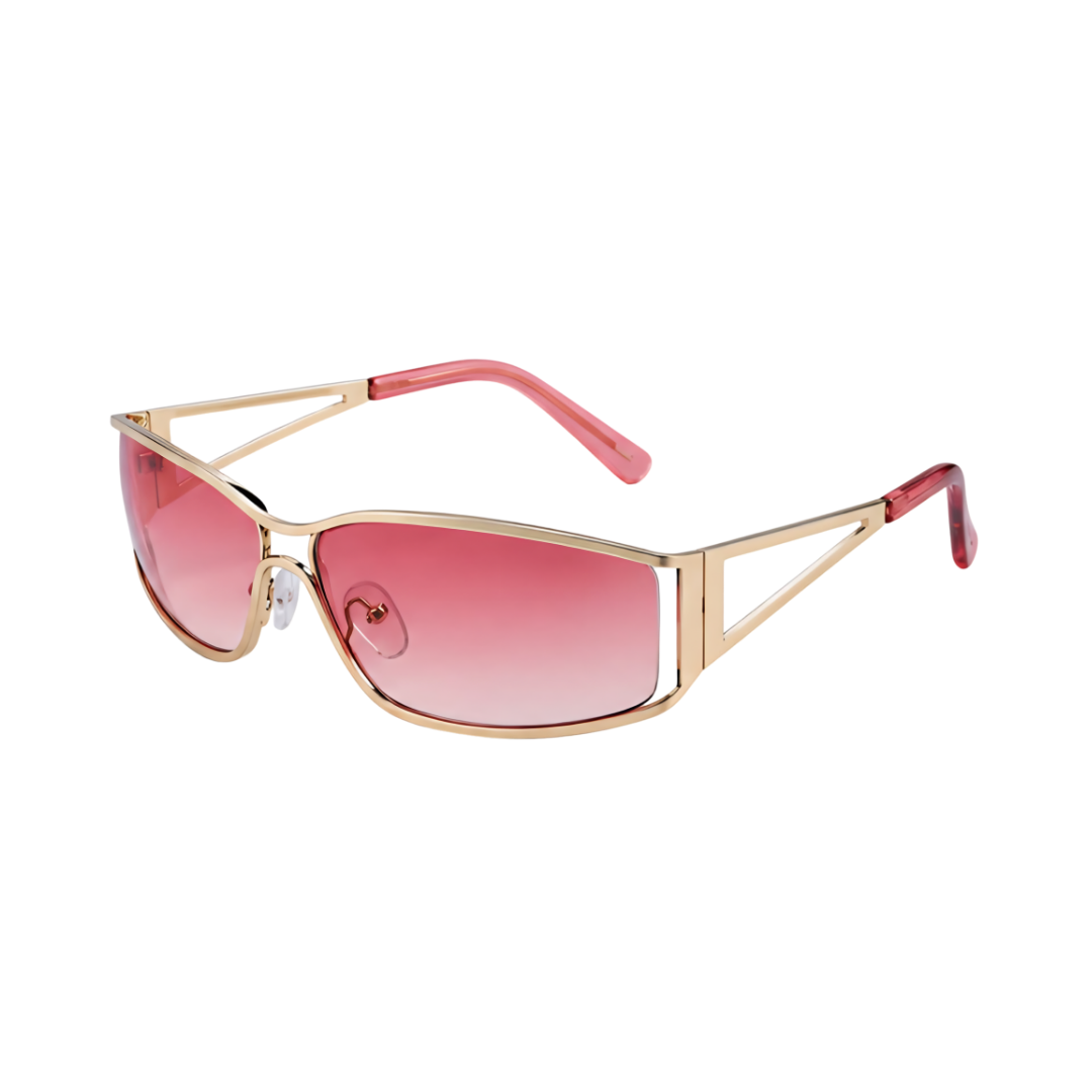 Oversized Y2K Sunglasses for Men & Women, Gradient Mirror Steampunk Style