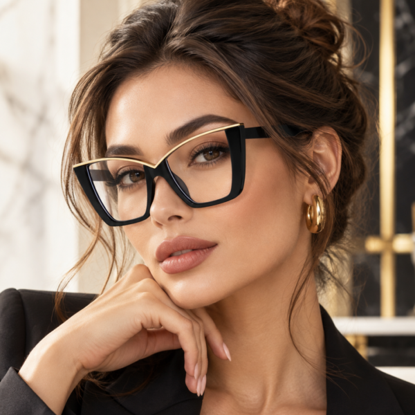 Oversized Cat Eye Blue Light Blocking Glasses for Women, Vintage Fashion