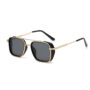 Vintage Square Metal Frame Sunglasses for Men & Women, Retro Rectangle & Oval