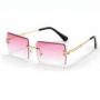 Frameless Rectangle Sunglasses for Men & Women, Retro Metal-Free Design