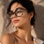 Oversized Round Blue Light Blocking Glasses for Women & Men, Vintage Design