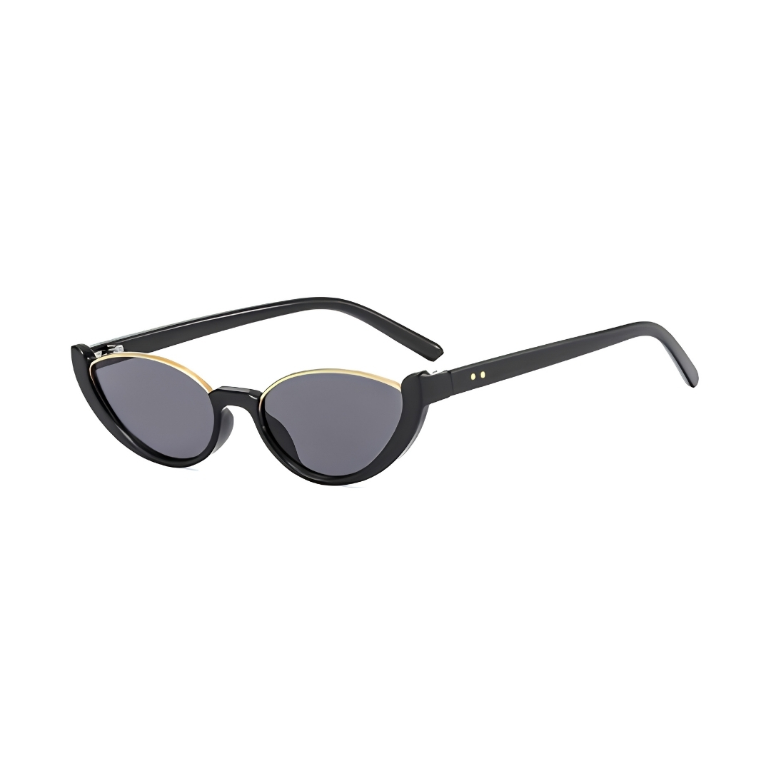 Small Cat Eye Sunglasses for Men & Women, Half-Rim Fashion Eyewear