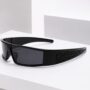 Narrow Rectangular Y2K Sunglasses – Black Fashion Shades for Women & Men