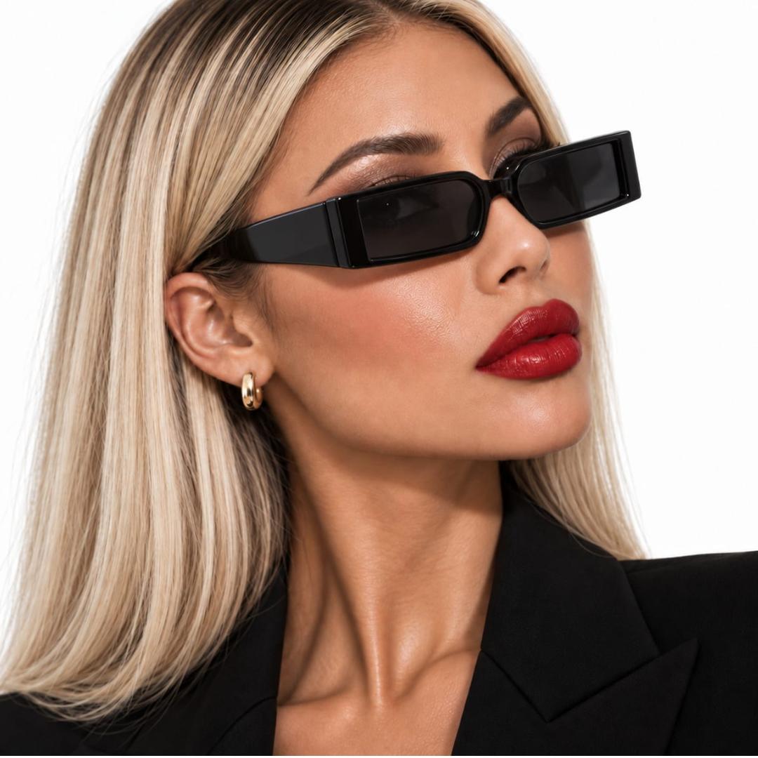 Trendy Square Vintage Sunglasses for Men & Women, Slim Frame & Wide Temples – Samjune
