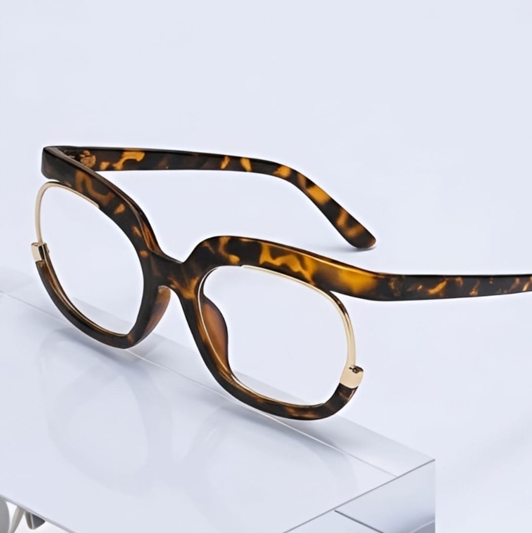 Oversized Round Blue Light Blocking Glasses for Women & Men, Vintage Design